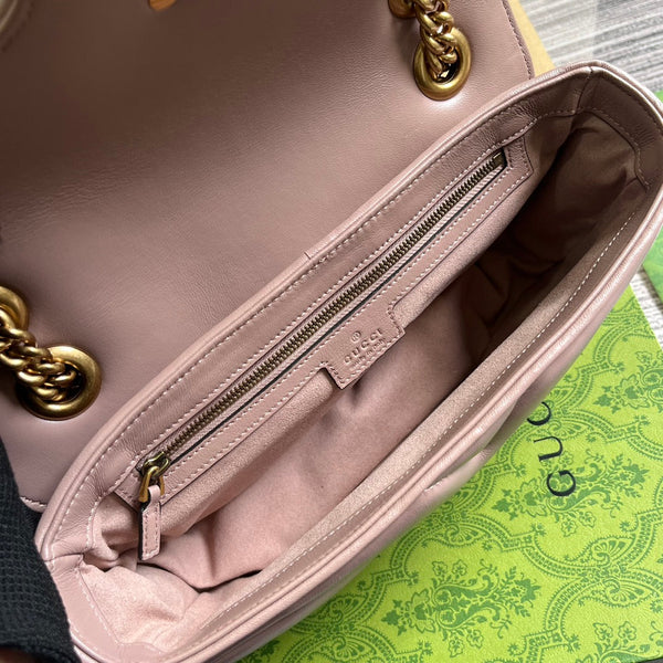 BORSA GG MARMONT MEDIA 26 IN PELLE DI AGNELLO ROSA SCURO