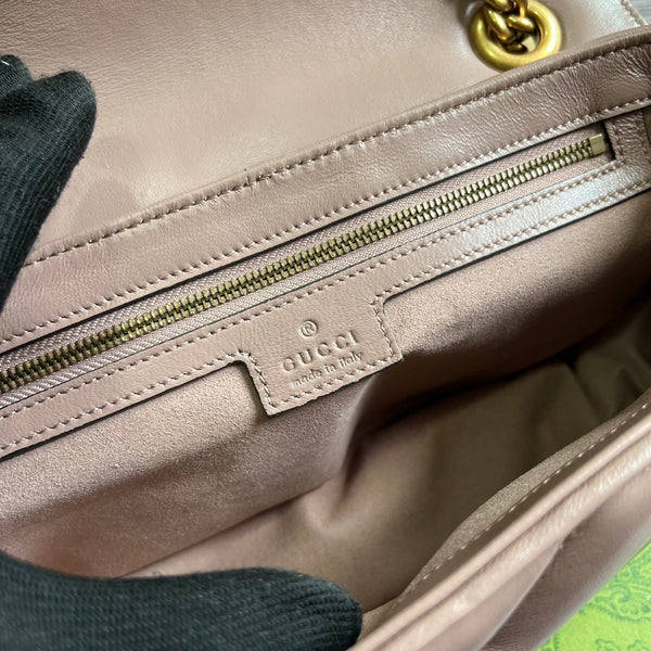 BORSA GG MARMONT MEDIA 26 IN PELLE DI AGNELLO ROSA SCURO