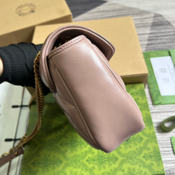 BORSA GG MARMONT MEDIA 26 IN PELLE DI AGNELLO ROSA SCURO