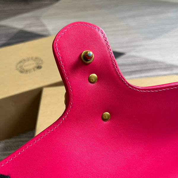 BORSA GG MARMONT MEDIA 26 IN VELLUTO ROSA BRILLANTE