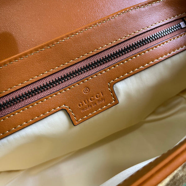 BORSA GG MARMONT MEDIA 26 IN VELLUTO DORATO