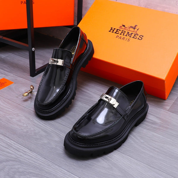 HM ICONE LOAFER GLOSSY BLACK CALFSKIN