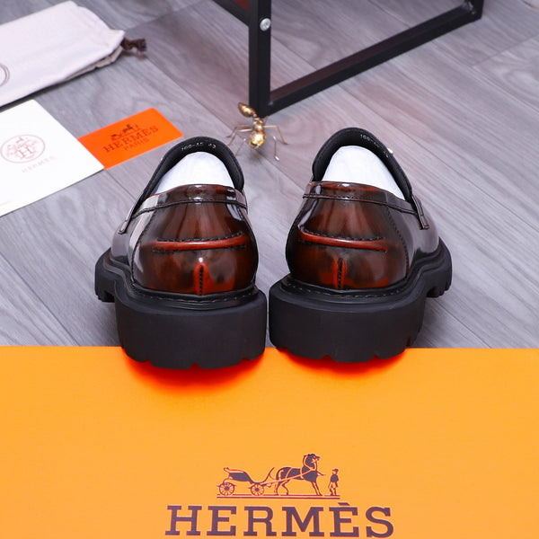 HM GREGOIRE LOAFER GLOSSY WINE CALFSKIN