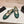 CC MARY JANES GREEN CALFSKIN LIGHT GOLD METALIC