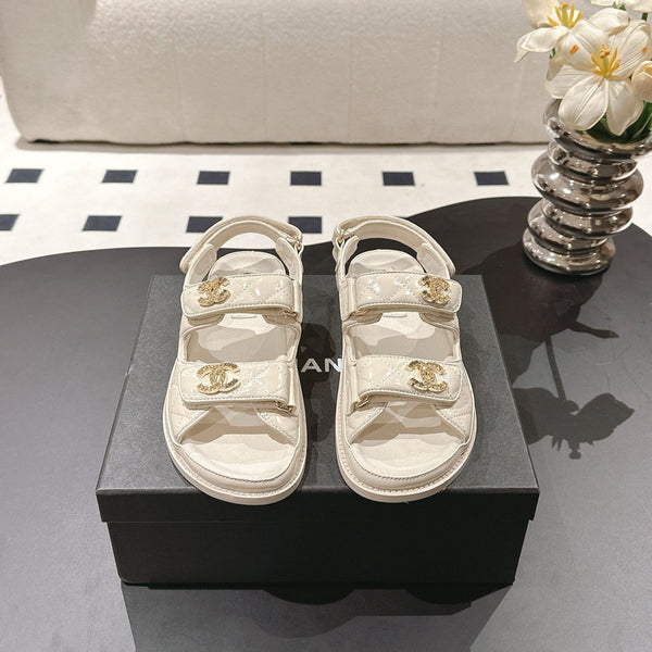 cc 25p dad sandal cream leather 237558