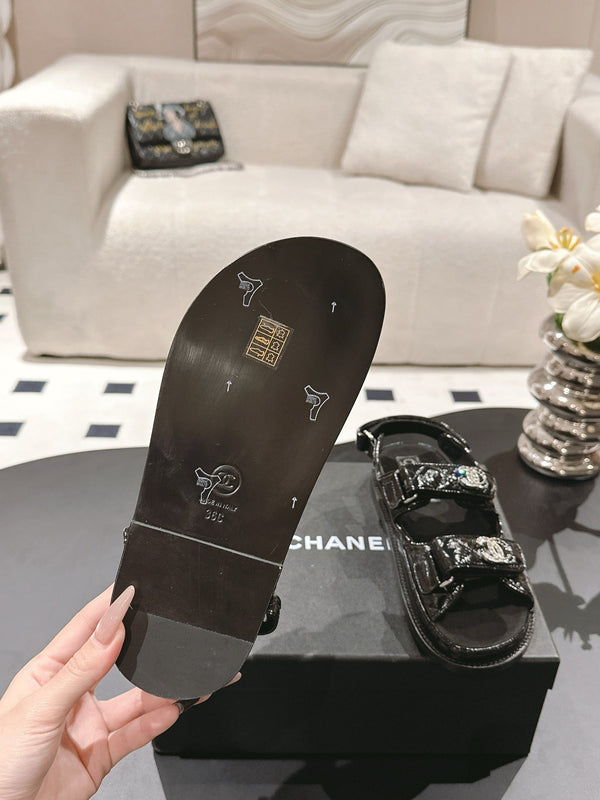 cc 25p dad sandal black leather 237562