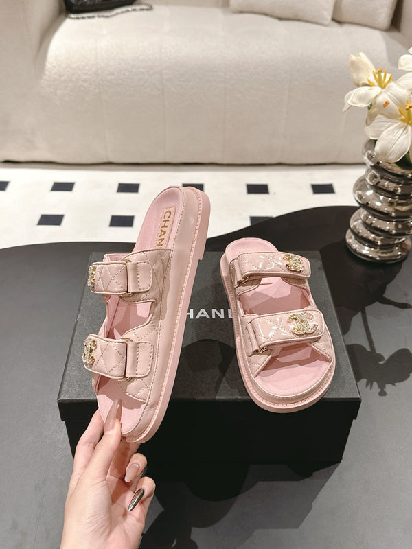 cc 25p dad mule sandal pink leather 237568