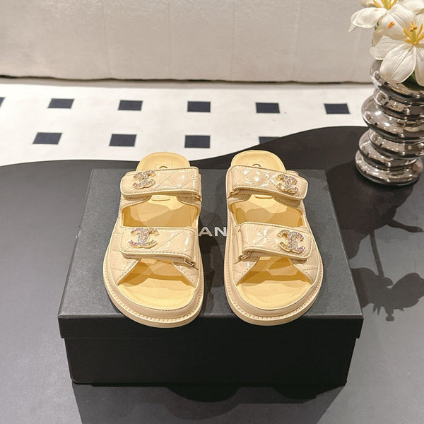 cc 25p dad mule sandal yellow leather 237569