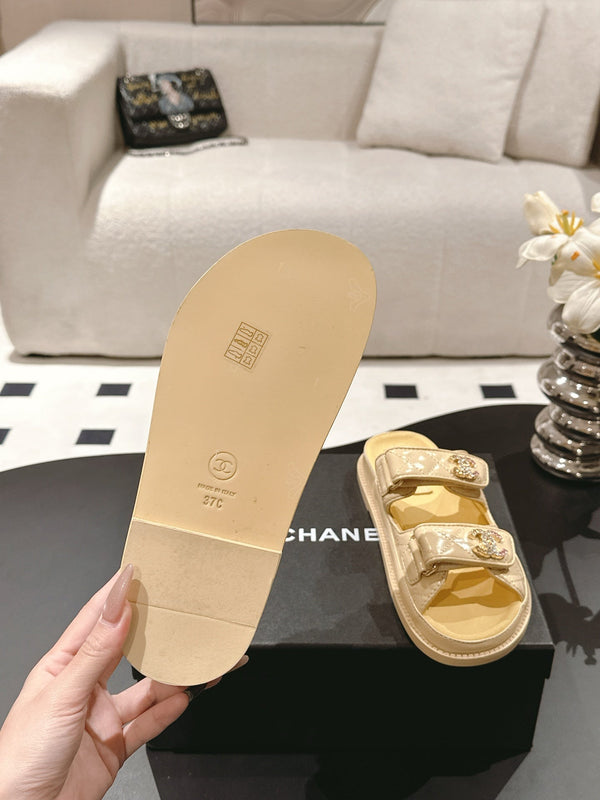 cc 25p dad mule sandal yellow leather 237569