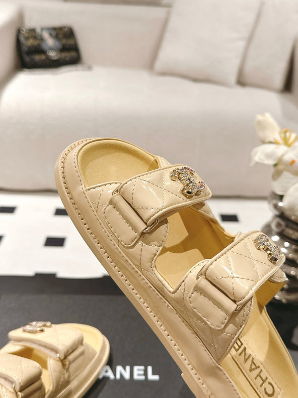 cc 25p dad mule sandal yellow leather 237569