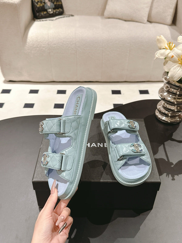 cc 25p dad mule sandal blue sky leather 237572