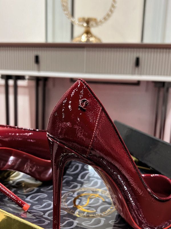 Cl Kate Pump Burgundy Patent Calfskin