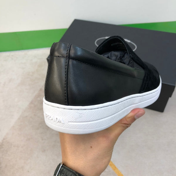 PRA LOAFER IN BLACK SUEDE AND CALFSKIN