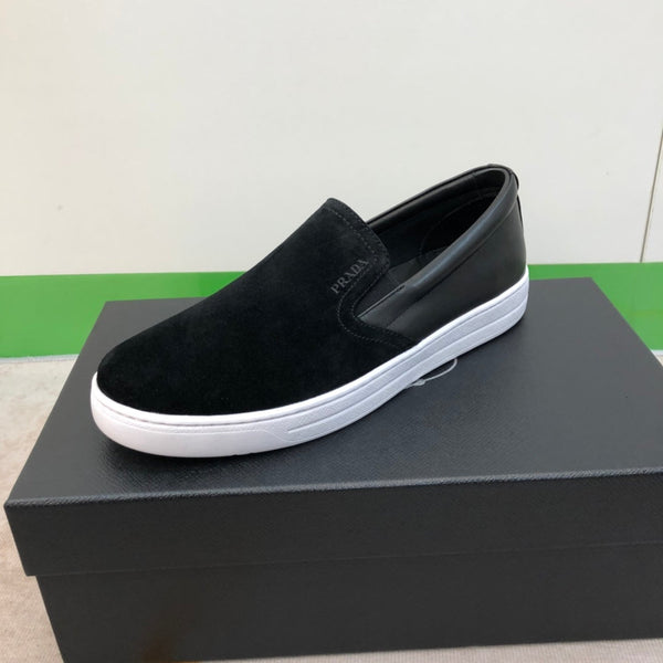 PRA LOAFER IN BLACK SUEDE AND CALFSKIN