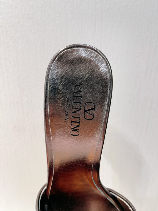 VT Leather Mules Gray Cowhide 292875