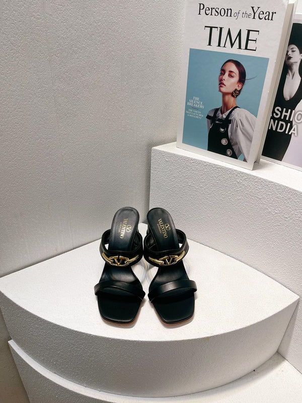 VT Heeled Sandal Black Cowhide 292877