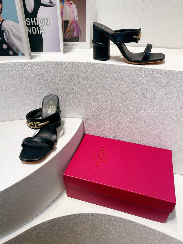 VT Heeled Sandal Black Cowhide 292877