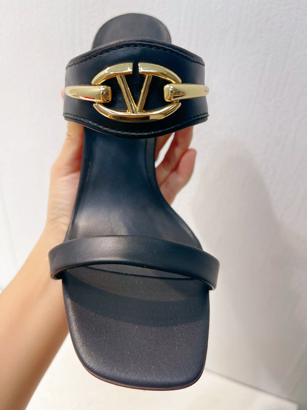 VT Heeled Sandal Black Cowhide 292877