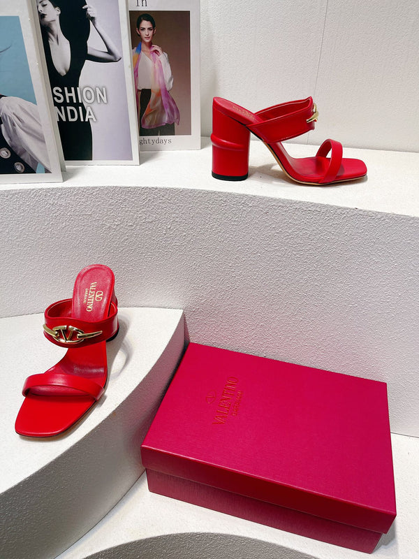 VT Heeled Sandal Red Cowhide 292879