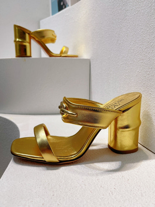 VT Heeled Sandal Gold Cowhide 292882