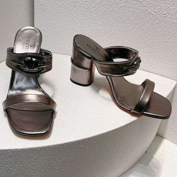 VT Heeled Sandal Gray Cowhide 292884