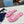 PRA SAFFIANO PATENT SLIDES OSTRICH MOTIF PINK CALFSKIN
