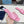 PRA SAFFIANO PATENT SLIDES OSTRICH MOTIF PINK CALFSKIN
