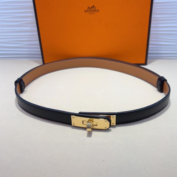 hm kelly belt 18mm black calfskin gold buckle