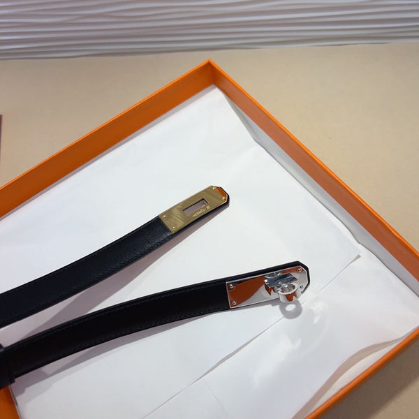hm kelly belt 18mm black calfskin gold buckle