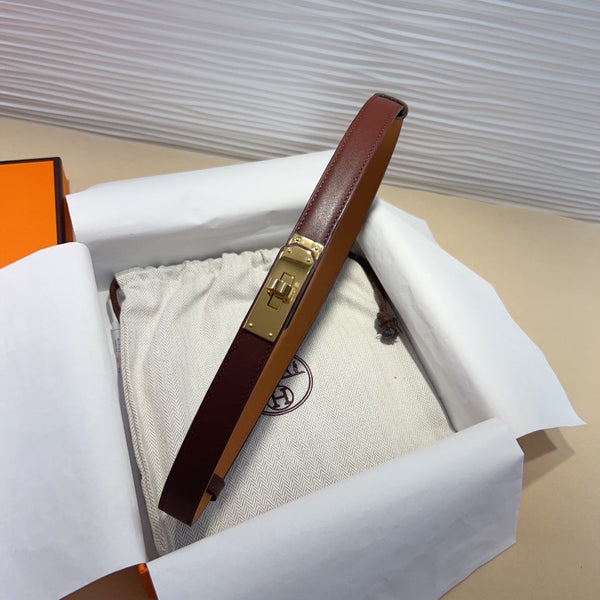 hm kelly belt 18mm burgundy calfskin gold buckle