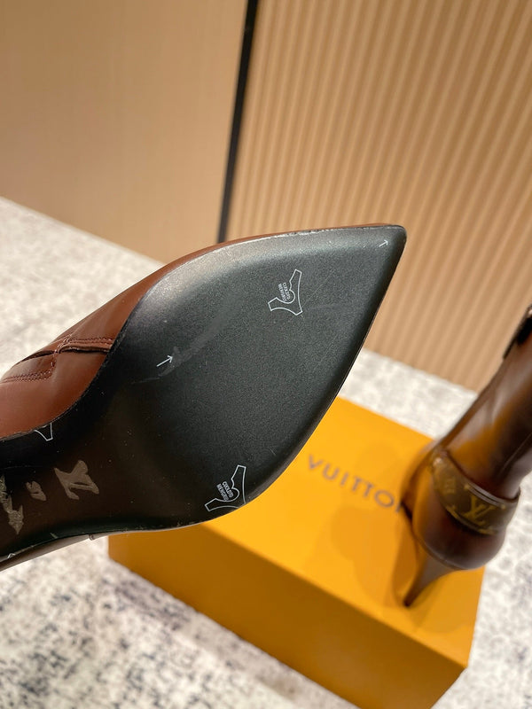 LV Legacy Ankle Boot 80mm Brown Cowhide 480590