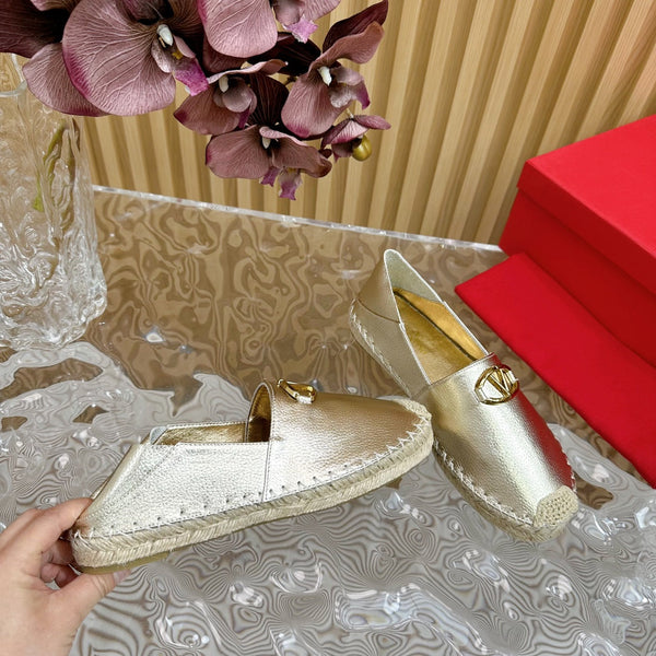 Vlogo Loafer Gold Leather