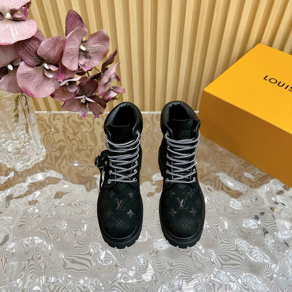 LV x Timberland 6-In High End Ankle Boot Black Monogram Suede