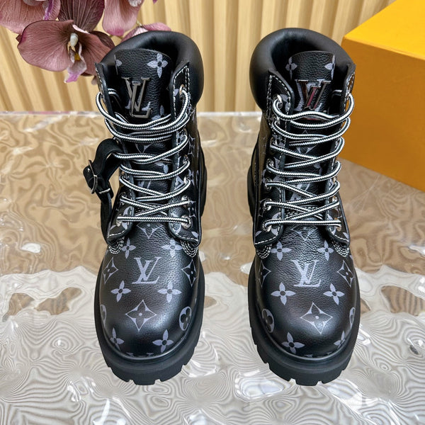 LV x Timberland 6-In High End Ankle Boot Black Monogram Calfskin