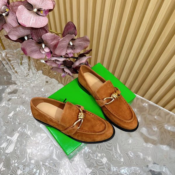 BV Astaire Loafer Gold Suede Ghw 925631