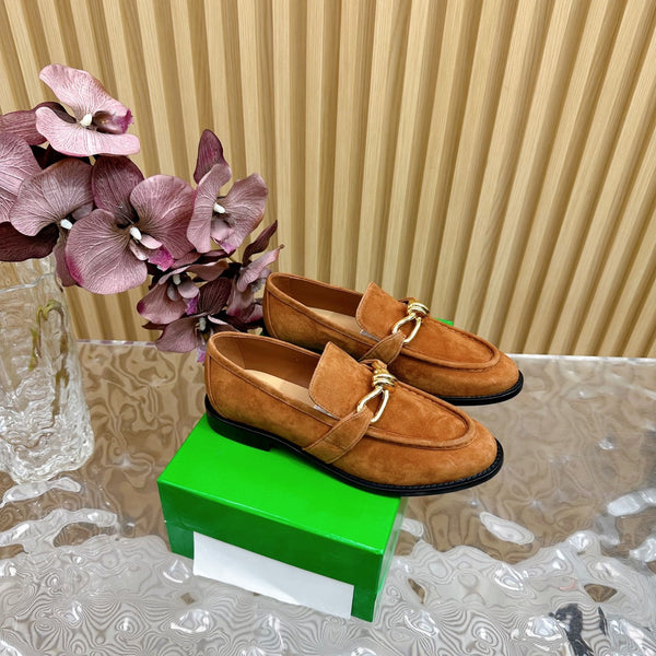 BV Astaire Loafer Gold Suede Ghw 925631