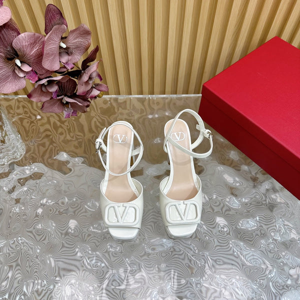 VT High Heels Sandals 110mm White Calfskin 286478