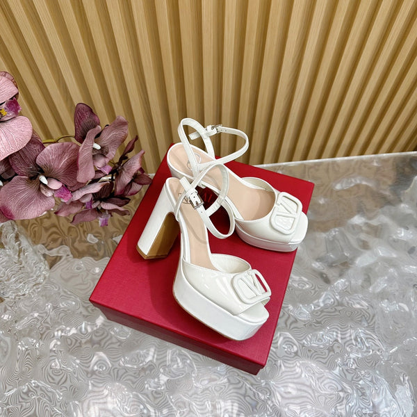 VT High Heels Sandals 110mm White Calfskin 286478