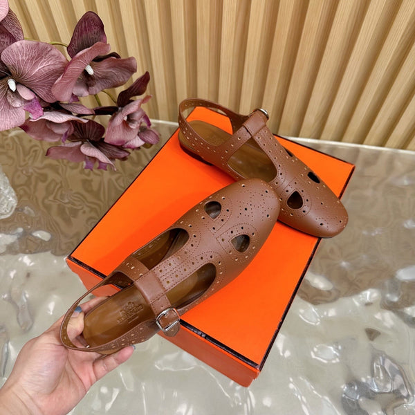 HM 25 Kim Slingback Brown Lambskin 352958