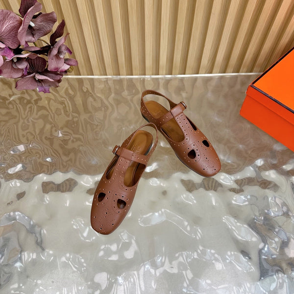 HM 25 Kim Slingback Brown Lambskin 352958