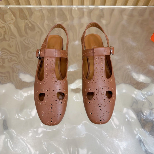 HM 25 Kim Slingback Brown Lambskin 352958