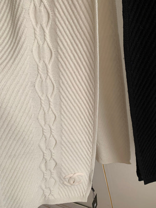 SCIARPA IN MAGLIA 200 CM IN CASHMERE BIANCO 392882