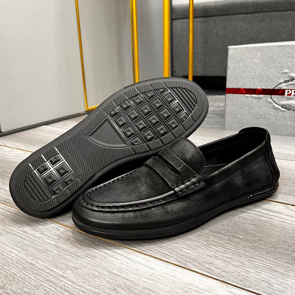 PRA LOAFER IN BLACK SUEDE CALFSKIN