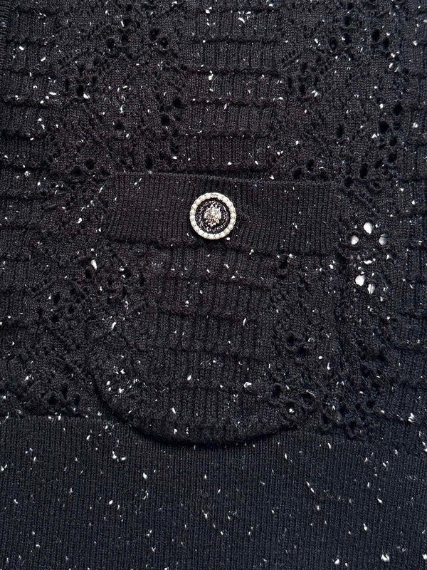 CC 25 Cardigan Black Wool