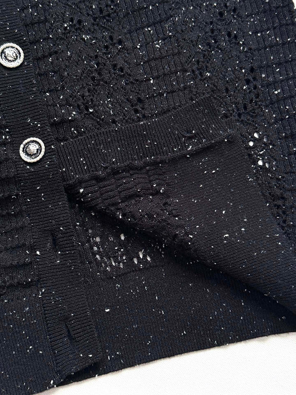 CC 25 Cardigan Black Wool