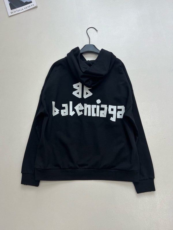 Balenciaga 25 Hoodie Black Cotton 0034