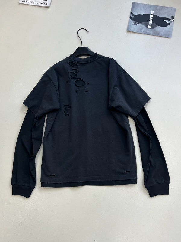 Balenciaga 25 Long-sleeved Tank Top Black Cotton 0035