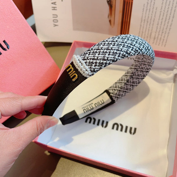 HEADBAND IN BLACK TWEED AND SILK 262052