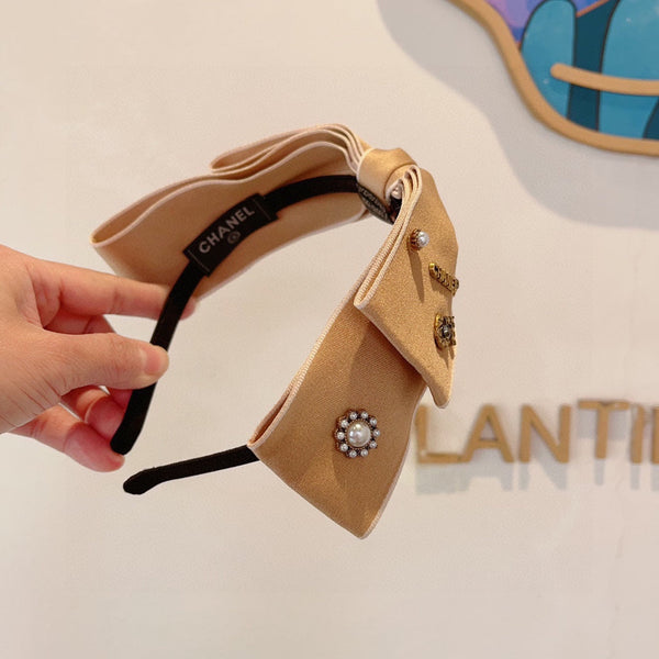 CAMEL BROWN SILK HAIRBAND 417315