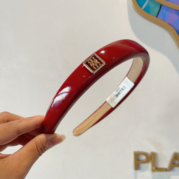 CHERRY RED PATENT LAMBSKIN HAIRBAND 425495